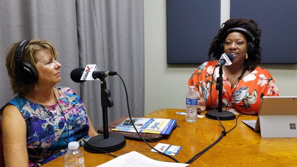 Susan Ratliff with Susan Ratliff Presents and LaCoya Shelton with Revolutionary HR Consulting speaking on Valley Business RadioX in Phoenix, Arizona