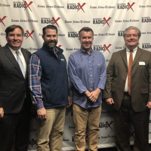 Saunders Jones of Coosa Valley Credit Union, Todd Bussey of Bussey Florist, and Barry Henderson of Henderson and Sons Funeral Home