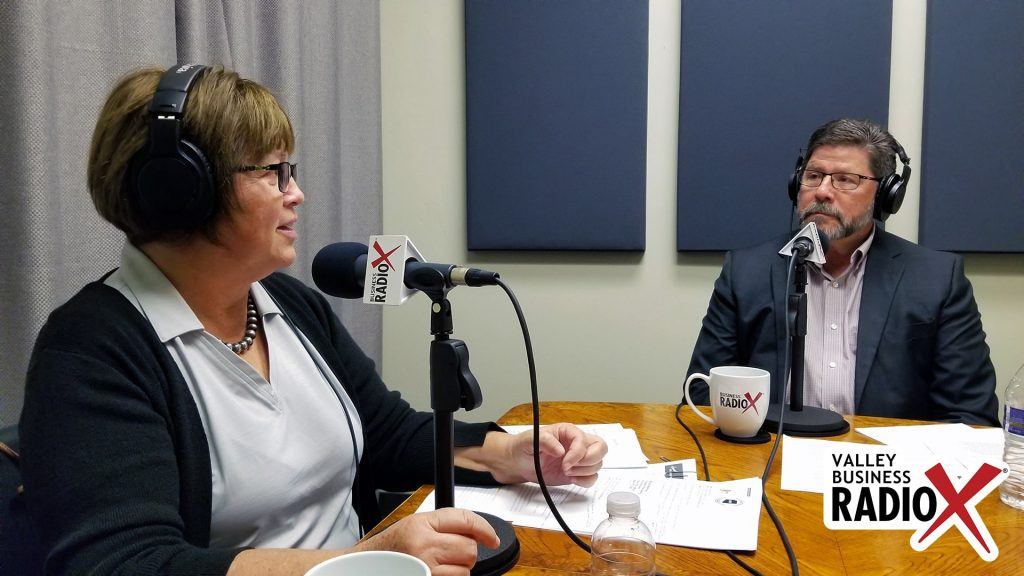 Brenda Martinez and Tom Davis with the Land Title Association of Arizona, Pioneer Title Agency, and Yavapai Title Agency speaking on Valley Business Radio in Phoenix, Arizona