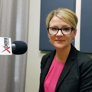 Andrea Claus with Bivens & Associates in the Valley Business Radio studio in Phoenix, Arizona