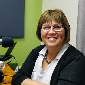 Brenda Martinez with the Land Title Association of Arizona and Yavapai Title Agency in the Valley Business Radio studio in Phoenix, Arizona