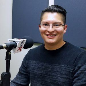 Joshua Rodriguez with Cresa in the studio at Valley Business RadioX in Phoenix, Arizona