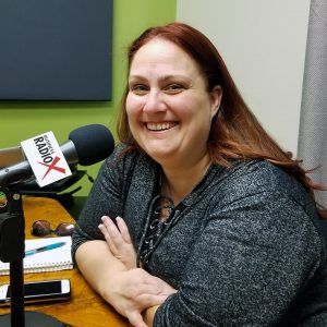 Amber Pechin with Amplitude Media and PHX Startup Week in the studio at Valley Business Radio in Phoenix, Arizona