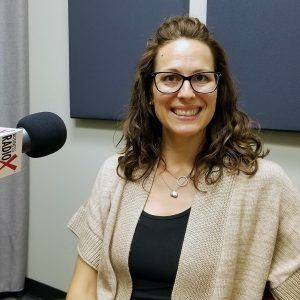 Jen McIntyre with Multi-Purpose Mama in the studio at Valley Business Radio in Phoenix, Arizona