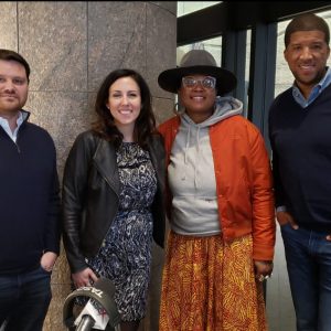 Tyler Scriven with Saltbox, Jason Cordon and Amy Kelly with Hatteras Sky and Beatrice Dixon with The Honey Pot Company