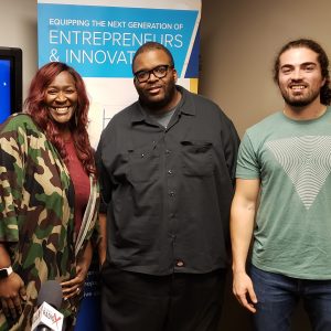 Elissa Russell with READI Consulting, Andrew Chambers with Pink’s Barbecue and Yazdan Navabi with Food Upcycle