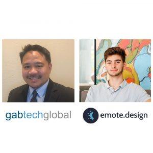 Christopher Yap with Gabtech Global and Adam French with emote design E13