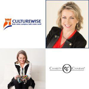 Mary Hall with CultureWise Consulting and Kay McDonald with Charity Charms E33