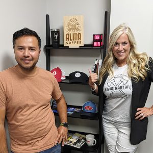 Kara Frenkel from Moving Target ATL- Mobile Axe Throwing and Oscar Velez from Three Brothers Painting, Inc.