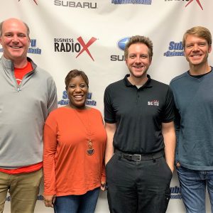 Kyle Conway with Atlanta Hawks and State Farm Arena