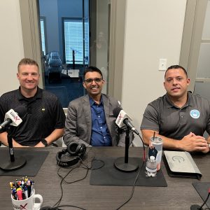 Rob Drake of IntegriCom Reliable IT Services, Asif Jessani of CCS Atlanta Marketing & Technology and Cameron Marmolejo of Imagination Construction & Outdoor