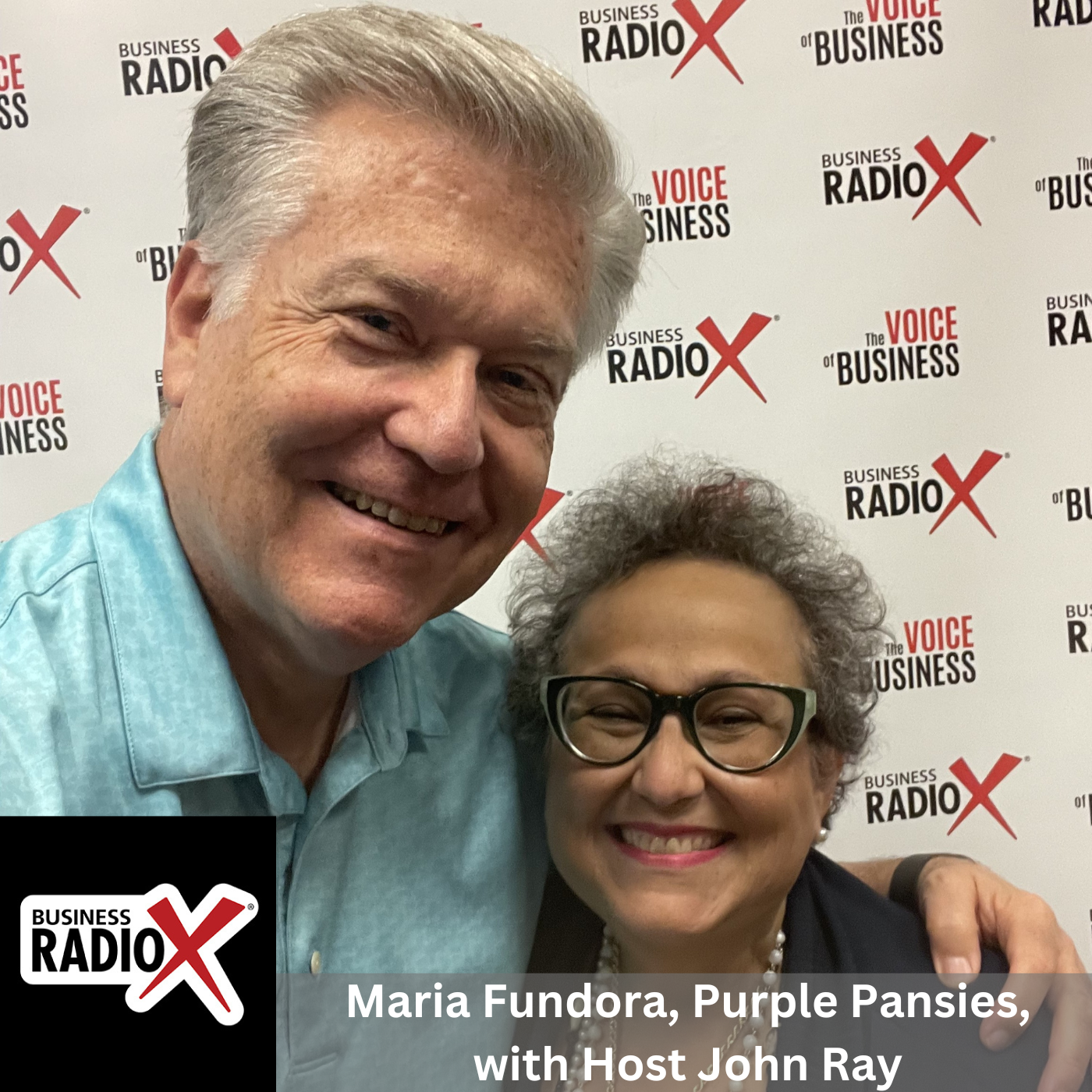 North Fulton Business Radio Raising Awareness for Pancreatic Cancer, with Maria Fundora, Purple Pansies on North Fulton Business Radio, host John Ray