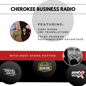 Gaby Evers with GBF Translations and Colby Passman with Southwestern Advantage