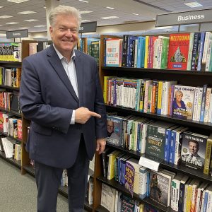 John Ray at Barnes & Noble with his book, The Generosity Mindset