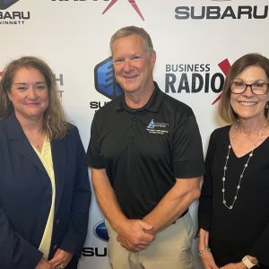 Angie Ulibarri & Angie Patterson with Georgia Festival of Trees and Tom Leatherberry with Leatherberry Associates