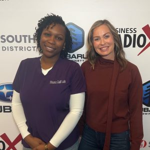 Kris Altiere with Moneypenny and Colleen Campbell with Picaso Nail Lab